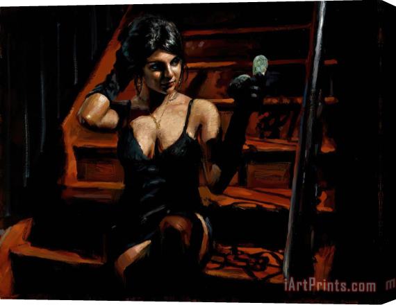 Fabian Perez Saba with Mirror Stretched Canvas Painting / Canvas Art