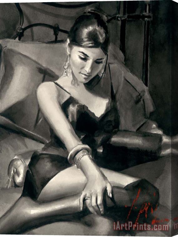 Fabian Perez Tess on Bed V Stretched Canvas Print / Canvas Art