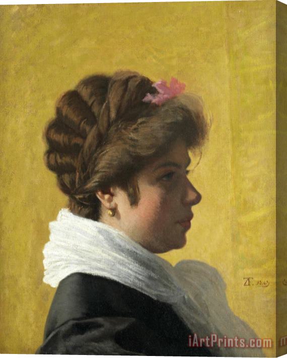 Federico Zandomeneghi Portrait of a Lady, 1869 Stretched Canvas Print / Canvas Art