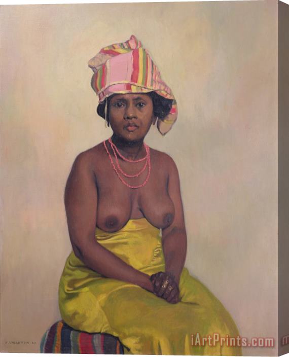 Felix Edouard Vallotton African Woman Stretched Canvas Print / Canvas Art