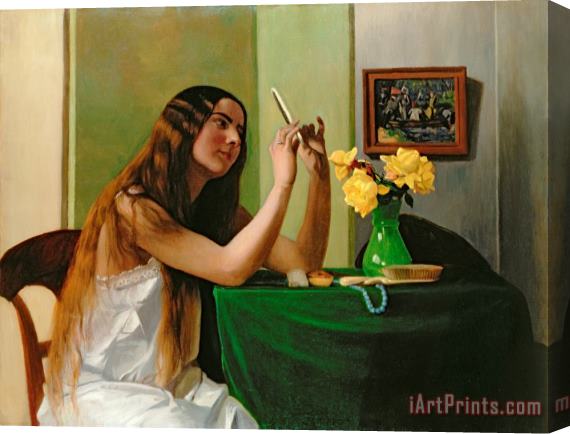 Felix Edouard Vallotton At the Dressing Table Stretched Canvas Painting / Canvas Art