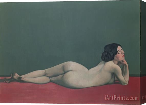 Felix Edouard Vallotton Nude Stretched out on a Piece of Cloth Stretched Canvas Painting / Canvas Art