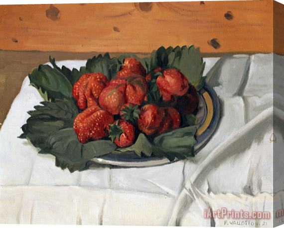 Felix Vallotton Still Life with Strawberries Stretched Canvas Print / Canvas Art
