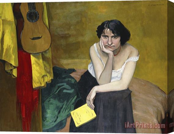 Felix Vallotton Woman And Guitar Stretched Canvas Painting / Canvas Art