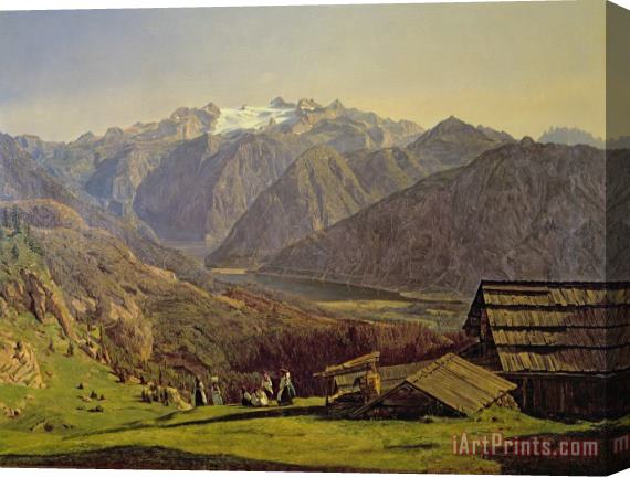 Ferdinand Georg Waldmuller Hallstatter See Stretched Canvas Print / Canvas Art