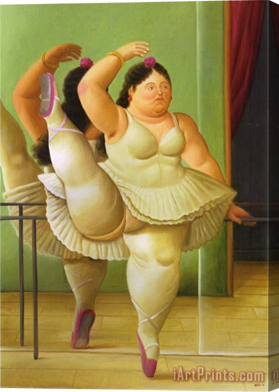 fernando botero Dancers at The Bar Stretched Canvas Painting / Canvas Art