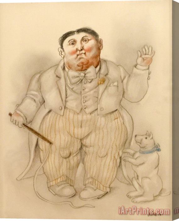 Fernando Botero Dwarf And Dog, 2006 Stretched Canvas Print / Canvas Art