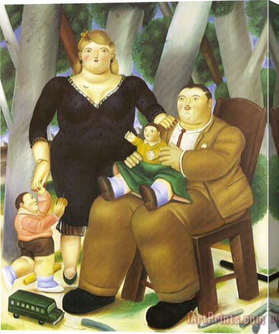 fernando botero Family Stretched Canvas Painting / Canvas Art