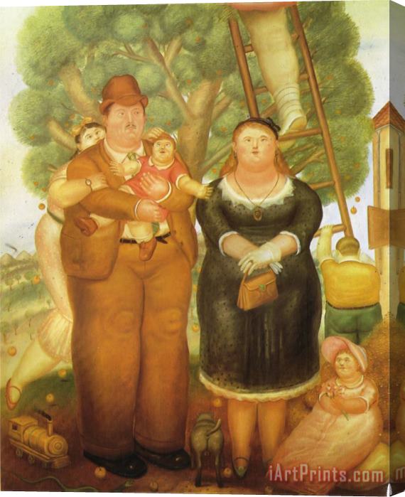fernando botero Portrait of a Family Stretched Canvas Print / Canvas Art