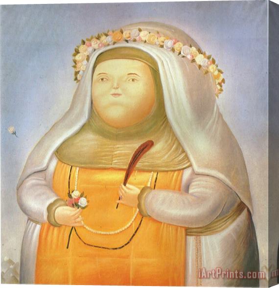 fernando botero Saint Rose of Lima Stretched Canvas Print / Canvas Art