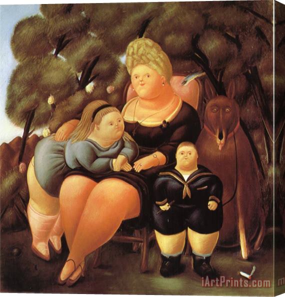 fernando botero The Family Stretched Canvas Painting / Canvas Art