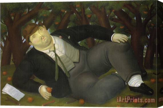 fernando botero The Poet Stretched Canvas Painting / Canvas Art