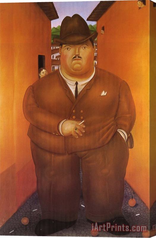fernando botero The Road Stretched Canvas Print / Canvas Art