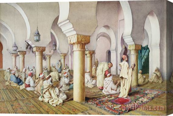 Filipo Bartolini or Frederico At Prayer in the Mosque Stretched Canvas Painting / Canvas Art