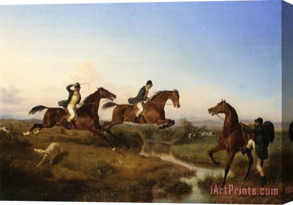 Filippo Palizzi Hunting in The Neopolitan Countryside Stretched Canvas Print / Canvas Art