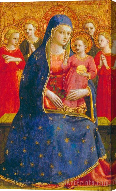 Fra Angelico Madonna And Child With Angels Stretched Canvas Painting / Canvas Art