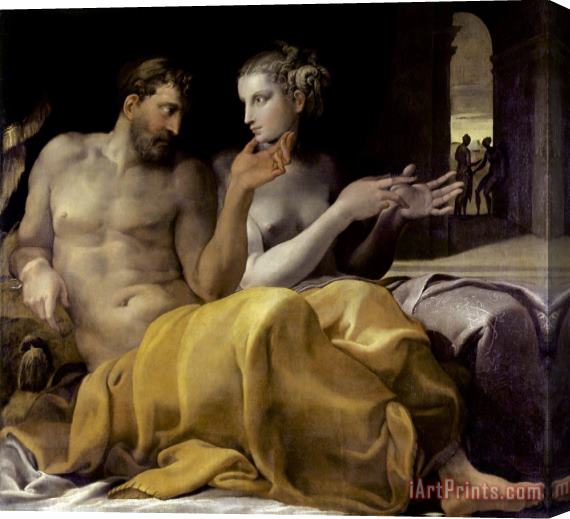 Francesco Primaticcio Ulysses And Penelope Stretched Canvas Painting / Canvas Art