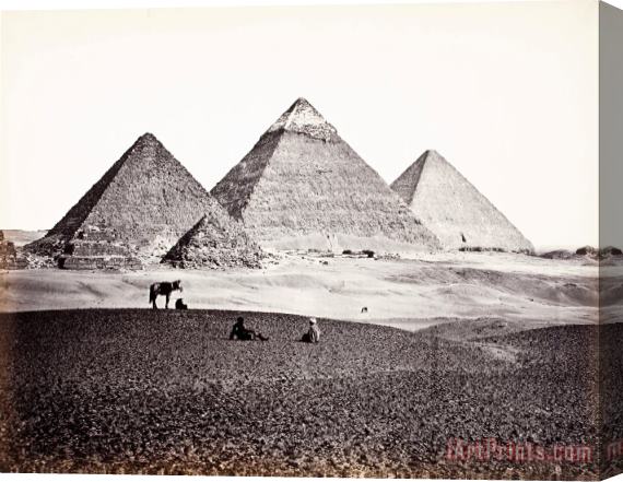 Francis Frith Pyramids of El Geezeh (from The Southwest) Stretched Canvas Painting / Canvas Art