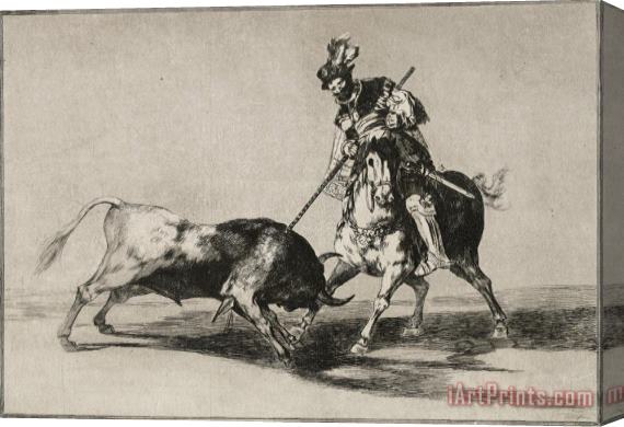 Francisco De Goya The Cid Campeador Attacking a Bull with His Lance Stretched Canvas Print / Canvas Art