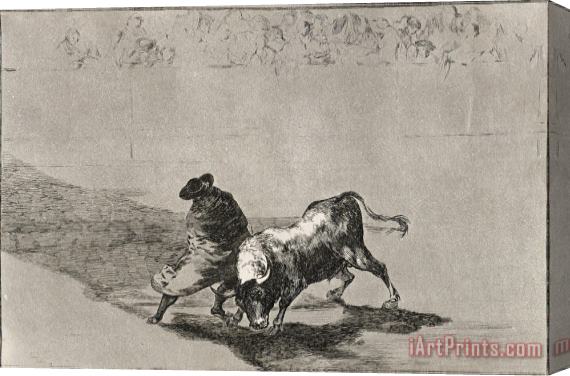 Francisco De Goya The Clever 'student of Falces' Infuriates The Bull by Moving About Wrapped in His Cloak Stretched Canvas Print / Canvas Art