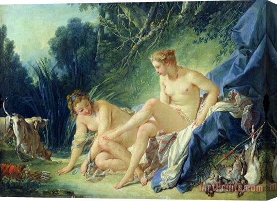 Francois Boucher Diana getting out of her bath Stretched Canvas Painting / Canvas Art