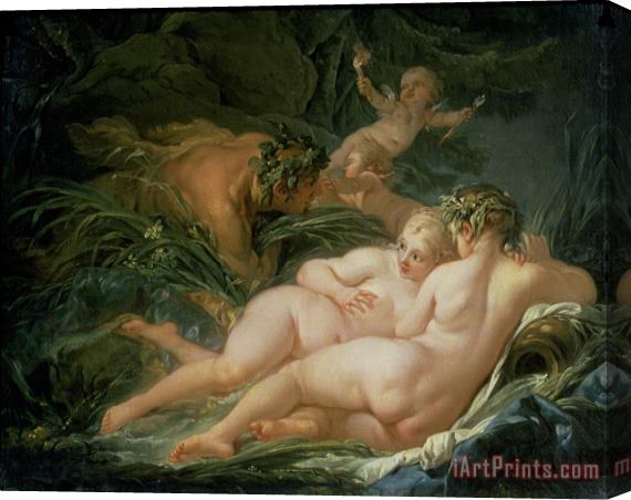 Francois Boucher Pan and Syrinx Stretched Canvas Painting / Canvas Art