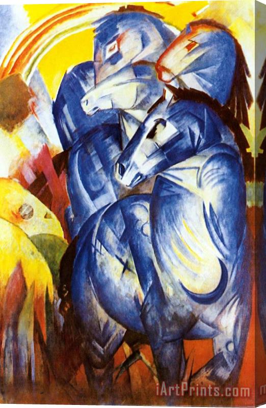 Franz Marc A Tower of Blue Horses Stretched Canvas Print / Canvas Art