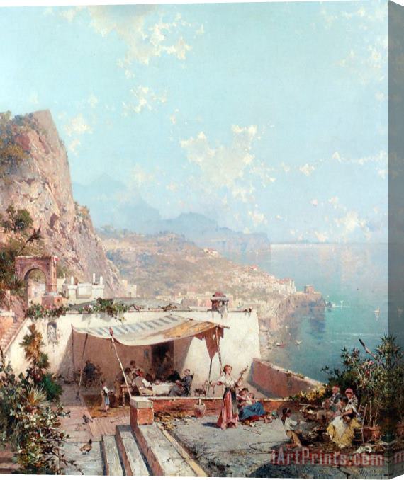 Franz Richard Unterberger Amalfi, Golfe De Salerne Stretched Canvas Painting / Canvas Art