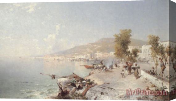 Franz Richard Unterberger Vietri Sul Mare, Looking Towards Salerno Stretched Canvas Print / Canvas Art