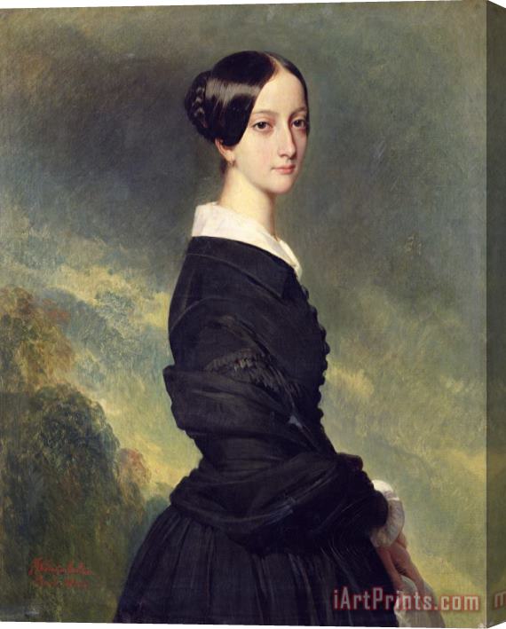 Franz Xaver Winterhalter Portrait of Francisca Caroline de Braganca Stretched Canvas Print / Canvas Art