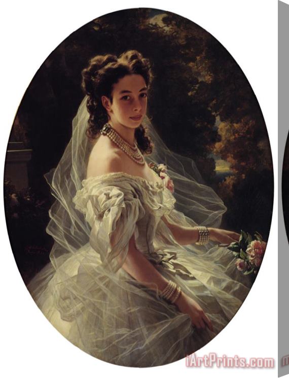 Franz Xavier Winterhalter Pauline Sandor, Princess Metternich Stretched Canvas Print / Canvas Art