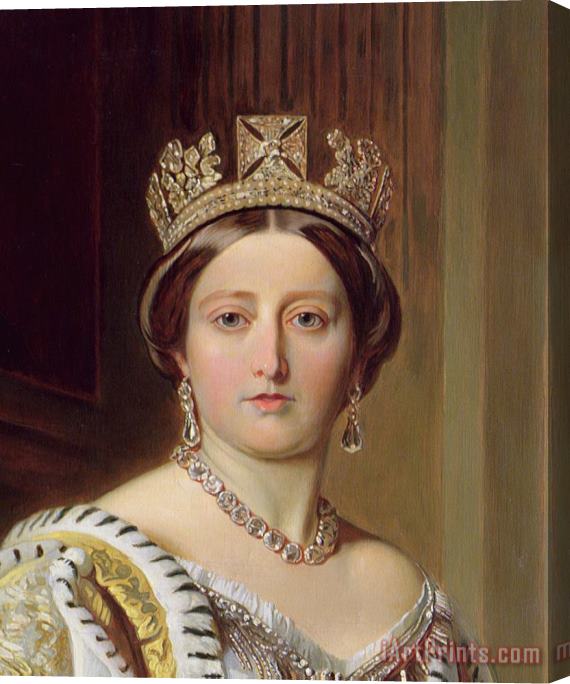Franz Xavier Winterhalter Portrait of Queen Victoria Stretched Canvas Painting / Canvas Art
