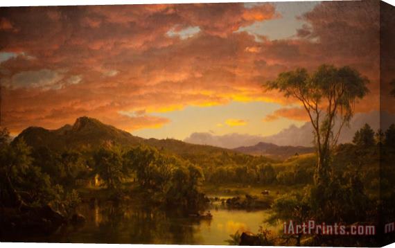 Frederic Edwin Church A Country Home Stretched Canvas Print / Canvas Art