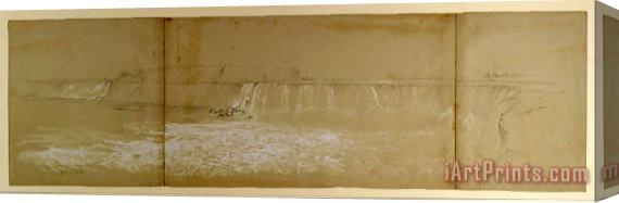 Frederic Edwin Church The Niagara Falls 3 Stretched Canvas Print / Canvas Art