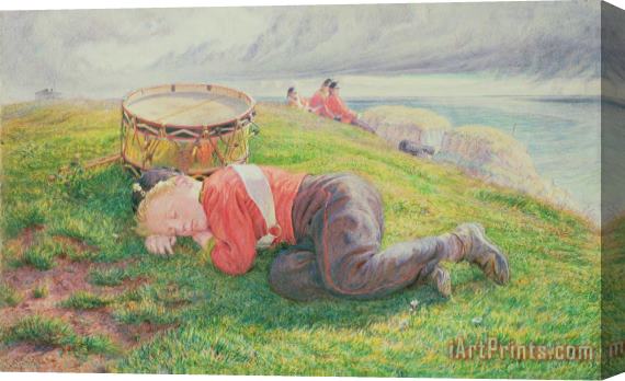 Frederic James Shields The Drummer Boy's Dream Stretched Canvas Print / Canvas Art