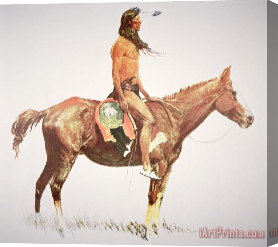 Frederic Remington A Cheyenne Brave Stretched Canvas Print / Canvas Art