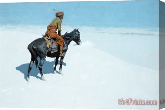 Frederic Remington The Scout Friends or Foes Stretched Canvas Painting / Canvas Art
