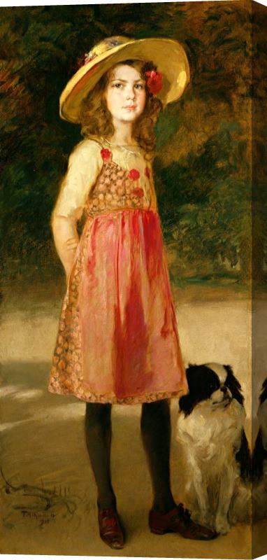 Frederich August Kaulbach The Artist's Daughter - Hilde Stretched Canvas Print / Canvas Art