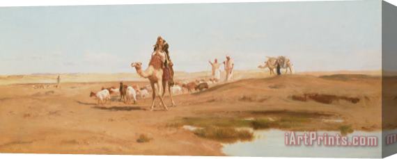 Frederick Goodall Bedouin in the Desert Stretched Canvas Print / Canvas Art