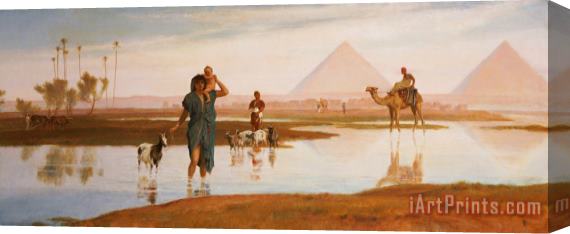Frederick Goodall Overflow of the Nile Stretched Canvas Print / Canvas Art