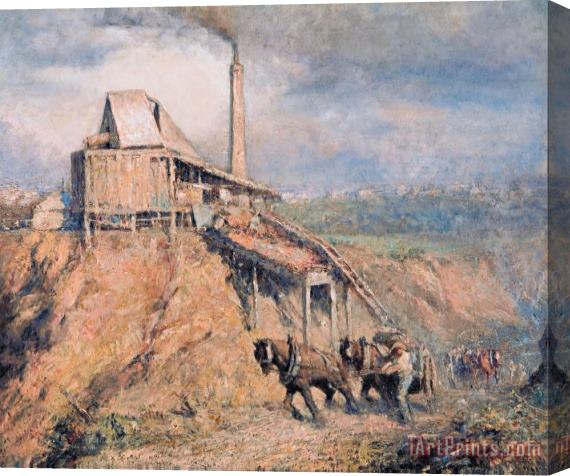 Frederick Mccubbin The Old Stone Crusher (the Quarry) Stretched Canvas Print / Canvas Art
