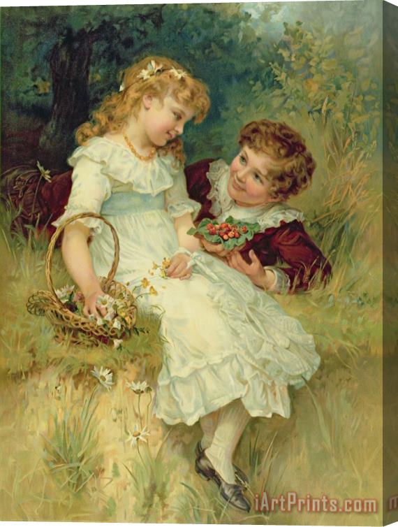 Frederick Morgan Sweethearts Stretched Canvas Print / Canvas Art