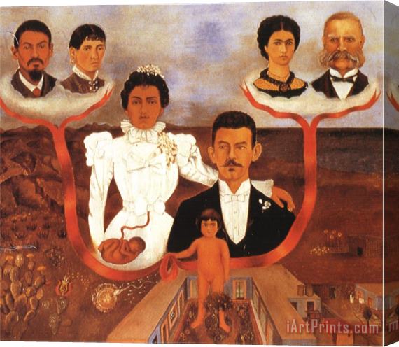 Frida Kahlo My Grandparents My Parents And Me 1936 Stretched Canvas Print / Canvas Art
