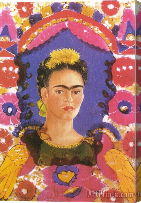 Frida Kahlo Self Portrait The Frame 1938 Stretched Canvas Painting / Canvas Art