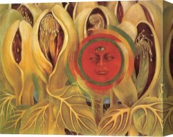 Death And Life Canvas Prints - Sun And Life 1947 by Frida Kahlo