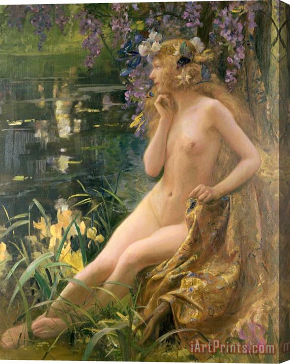 Gaston Bussiere Water Nymph Stretched Canvas Painting / Canvas Art