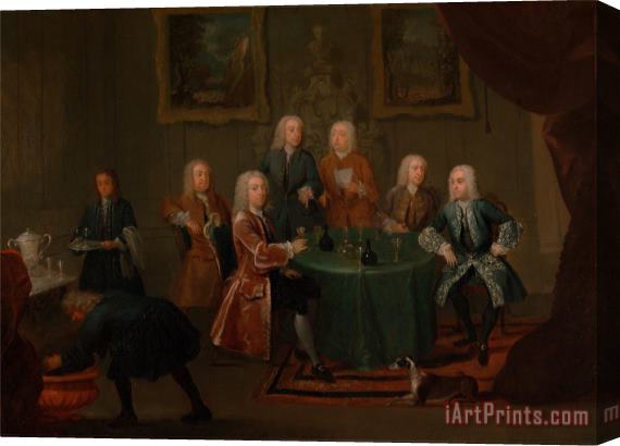 Gawen Hamilton The Brothers Clarke with Other Gentlemen Taking Wine Stretched Canvas Print / Canvas Art