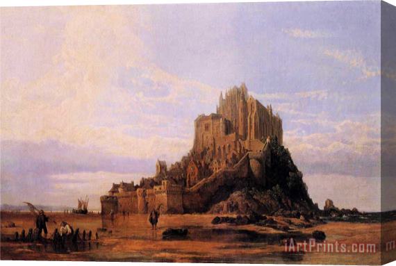 George Clarkson Stanfield Mont St. Michel, Normandy, Falling Tide Stretched Canvas Painting / Canvas Art