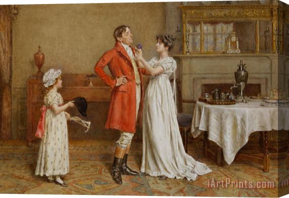 George Goodwin Kilburne I Wish You Luck Stretched Canvas Print / Canvas Art