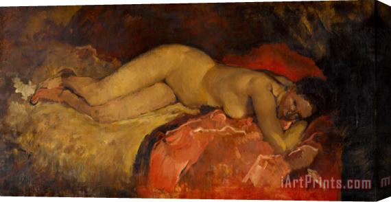 George Hendrik Breitner Reclining Nude 2 Stretched Canvas Print / Canvas Art
